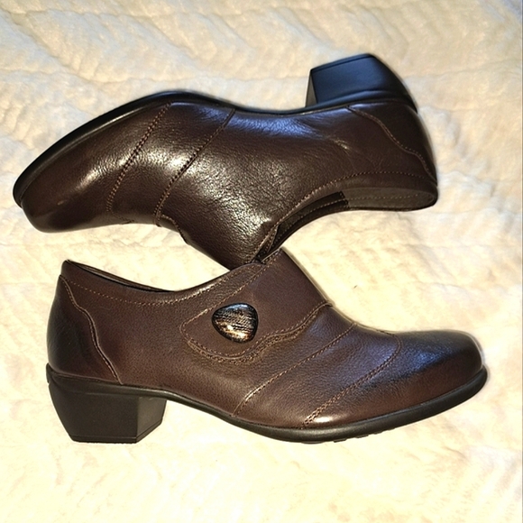 Romika Women's Brown Leather Mules Shoes Size 6.5 - Picture 2 of 6